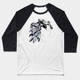 Geometric Raven Baseball T-Shirt